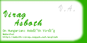 virag asboth business card